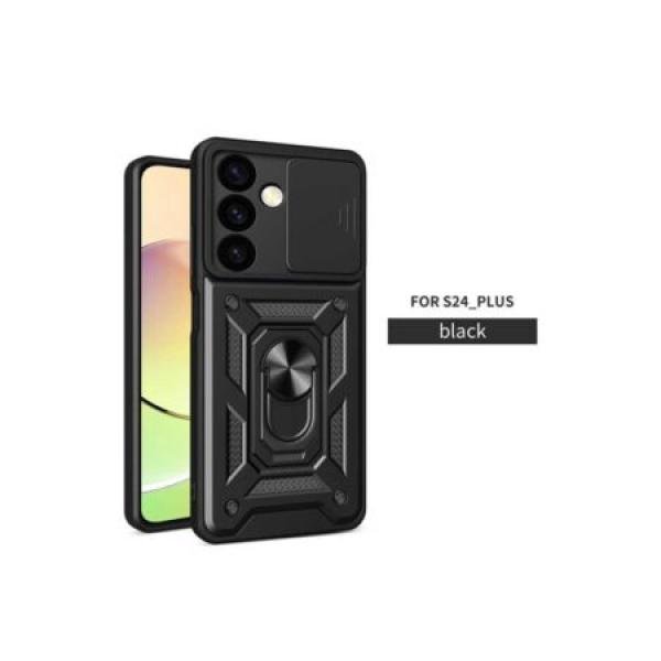 Galaxy S24 Plus Heavy Duty Magnet Ring Stand w/ Sliding Camera Cover