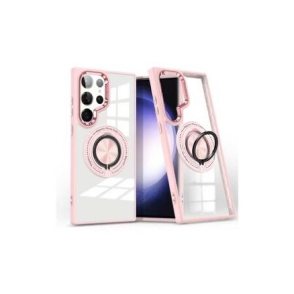 Galaxy S24 Ultra Magsafe Case w/ Rotate Ring Stand Pink