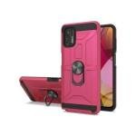 Motorola G Stylus 2021 New Matte Design Brush Case with Ring Stands Pink (Retail Packaged)