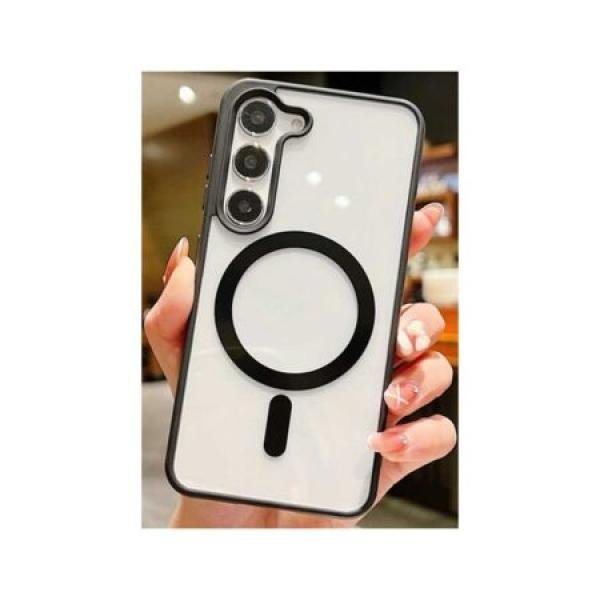 Galaxy S24 Plus Hybrid Clear Case w/ Magsafe Black Edge (Retail Packaged)