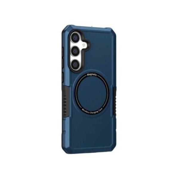 Galaxy S24 Plus Premium Bumper Case w/ Magsafe Blue Edge (Retail Packaged)