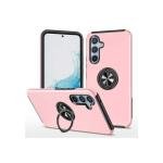 Galaxy S24 Plus Oil Painted Case w/ Flat Magnetic Ring Stand Pink