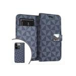 Galaxy S24 Plus Premium Fabric Wallet Pouch 6 Card Slots Dark Blue (Retail Packaged)