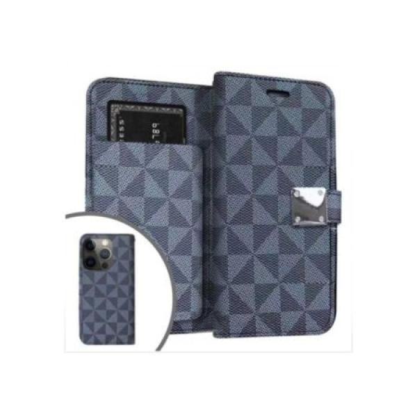 Galaxy S24 Plus Premium Fabric Wallet Pouch 6 Card Slots Dark Blue (Retail Packaged)