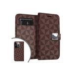 Galaxy S24 Plus Premium Fabric Wallet Pouch 6 Card Slots Brown (Retail Packaged)