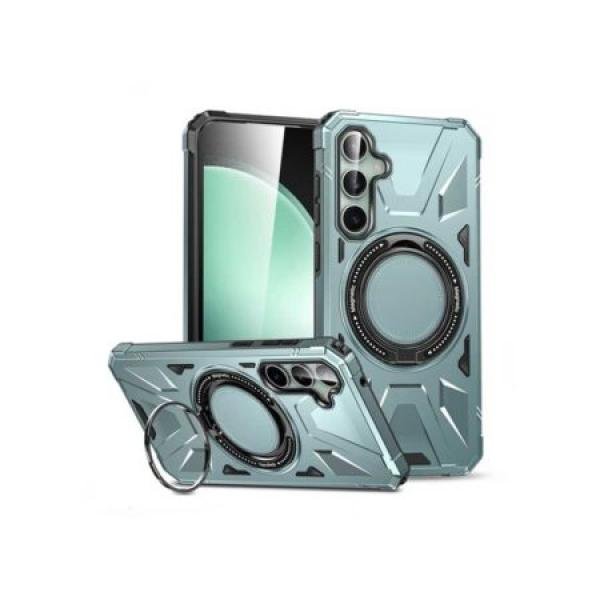 Galaxy S24 Plus Tough Case w/ Large Rotating Magsafe Ring Stand Green (Retail Packaged)