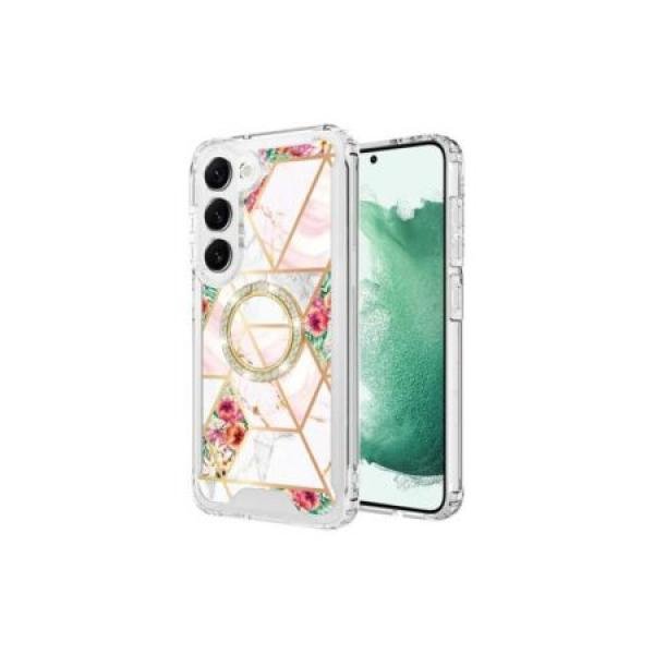 Galaxy S24 Plus Premium IMD Ring Stand Case design #1 (Retail Packaged)