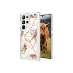 Galaxy S24 Ultra Premium IMD Ring Stand Case design #1 (Retail Packaged)