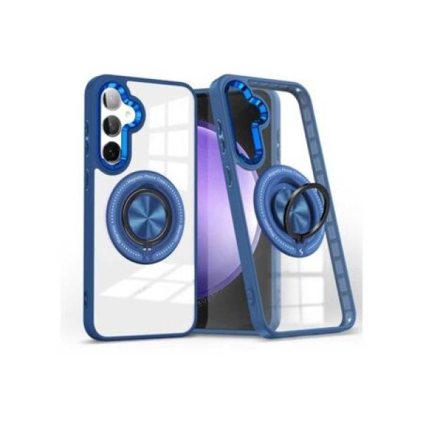 Galaxy S25 Magsafe Case w/ Rotate Ring Stand Blue (Premium Package)
