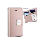 Galaxy S25 luxurious synthetic PU leather 6 Card Slots Infolio, Rose Gold (Premium Package)