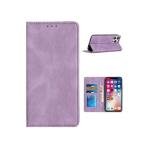 Galaxy S25 Premium Vegan Leather Magnetic Closure Wallet Purple (Premium Package)