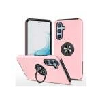 Galaxy S25 Oil Painted Case w/ Flat Magnetic Ring Stand Pink (Premium Package)