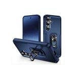 Galaxy S25 Hybrid Dual Layer Case w/ Magnetic Ring Stand Blue (Premium Package)